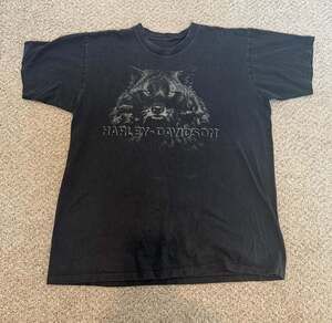 Vintage 1995 Harley-Davidson T-Shirt Black Wolf Graphic Single Stitch XL Florida
